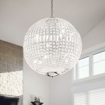 Ideal Lux - LED Krištáľový luster na reťazi LUXOR 8xG9/3W/230V pr. 50 cm číra