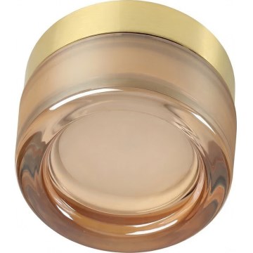 Ideal Lux - LED kúpeľňové stropné svietidlo LOLLY 1xGX53/9W/230V priemer 10,5 cm zlatá/dymová béžová