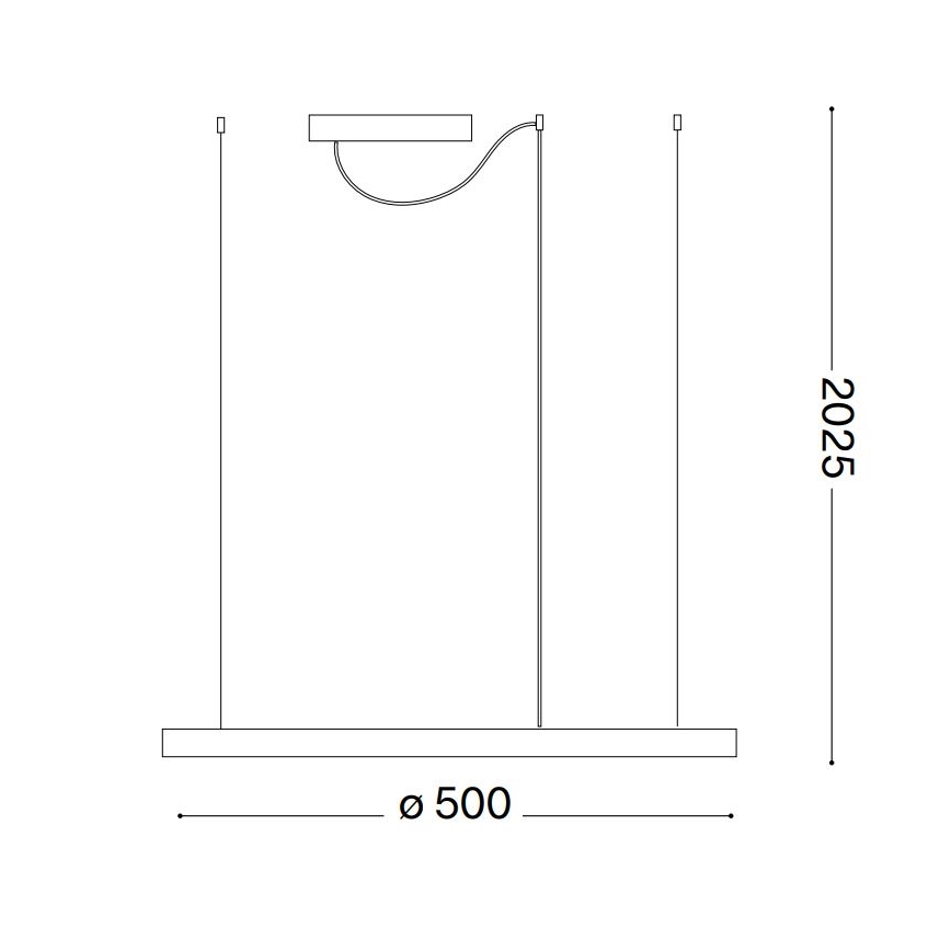 Ideal Lux - LED závesný luster na lankách ORACLE SLIM LED/29W/230V 4000K CRI 90 priemer 50 cm biela