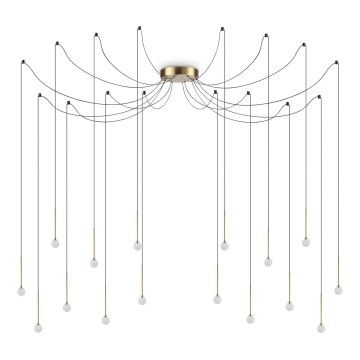 Ideal Lux - LED luster na lankách LUCCIOLA 16xLED/16W/230V CRI 90 pavúk mosadz