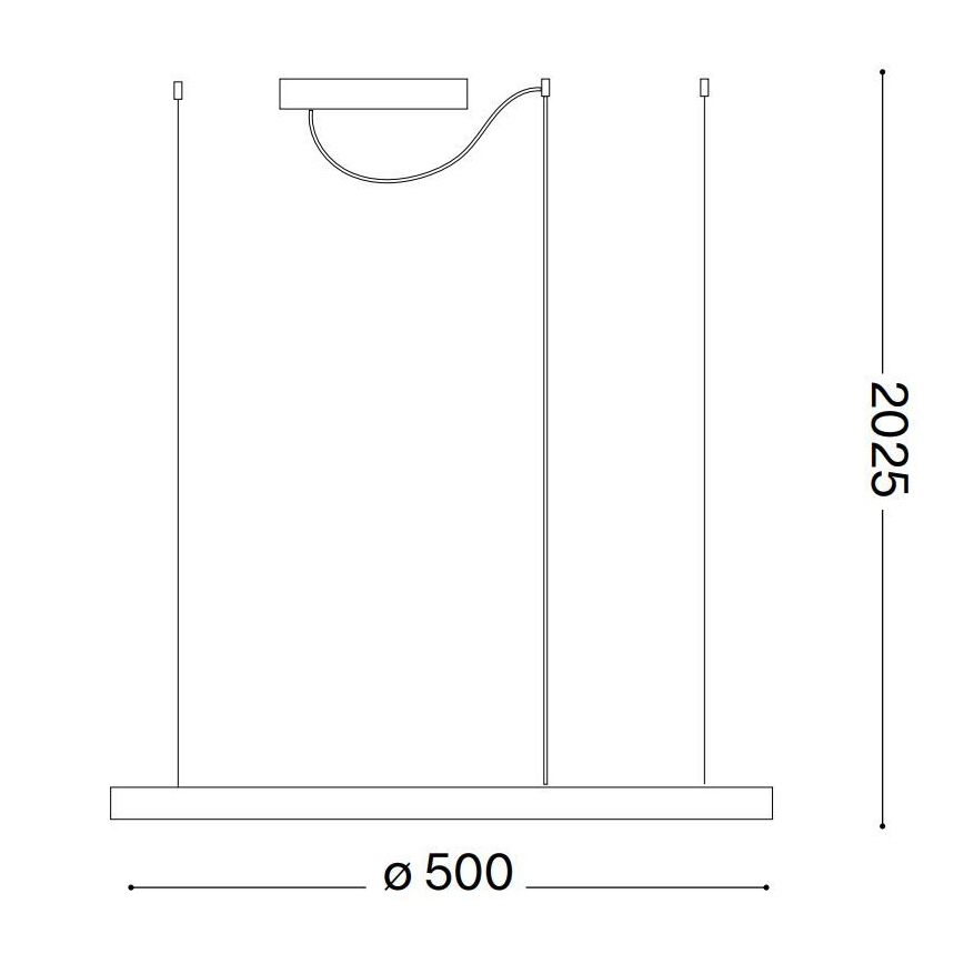 Ideal Lux - LED závesný luster ORACLE SLIM na lanku LED/29W/230V 3000K CRI 90 pr. 50 cm biela