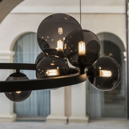 Ideal Lux - LED luster na lanku PERLAGE 11xG9/3W/230V pr. 73 cm čierna/dymová čierna