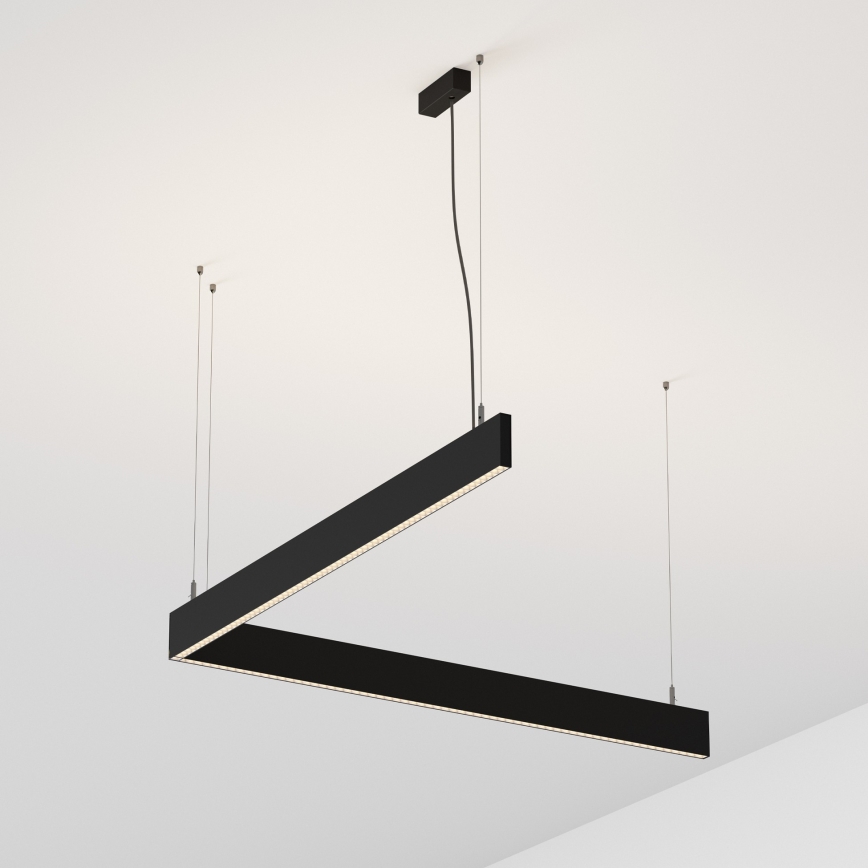 Ideal Lux - LED luster na lankách STEEL LED/29W/230V 3000K CRI 90 120 cm čierna