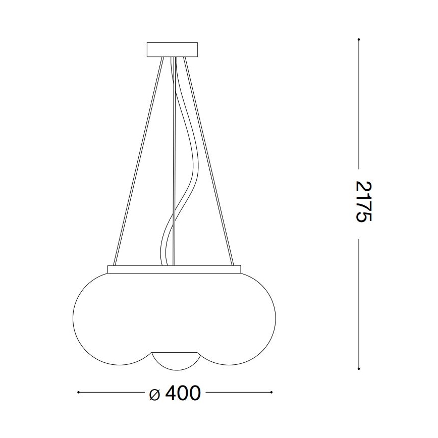 Ideal Lux - LED Luster na lanku ARIZONA 3xGX53/9W/230V pr. 40 cm biela