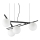 Ideal Lux - LED luster na lanku ATLAS 4xG9/3W/230V čierny