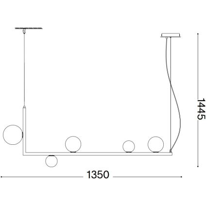 Ideal Lux - LED Luster na lanku BIRDS 5xG9/3W/230V čierna/zlatá