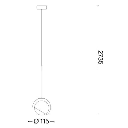 Ideal Lux - LED luster na lanku BLOOM 1xG9/3W/230V priemer 11,5 cm čierna