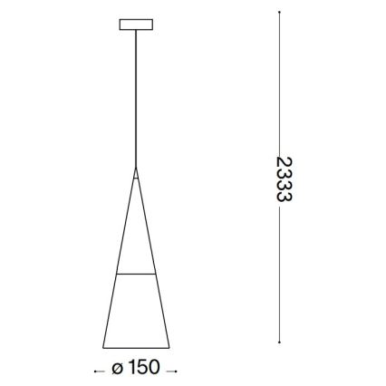 Ideal Lux - LED Luster na lanku CONO 1xGU10/7W/230V pr. 15 cm CRI 90 lesklý chróm