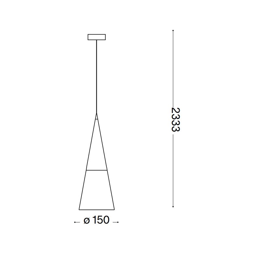 Ideal Lux - LED Luster na lanku CONO 1xGU10/7W/230V pr. 15 cm CRI 90 lesklý chróm