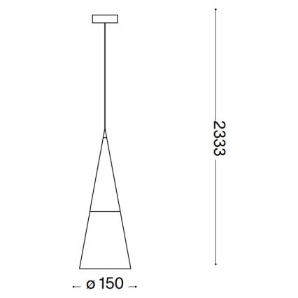 Ideal Lux - LED Luster na lanku CONO 1xGU10/7W/230V pr. 15 cm CRI 90 matný chróm