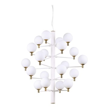 Ideal Lux - LED Luster na lanku COPERNICO 20xG9/3W/230V pr. 86 cm biela