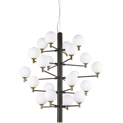 Ideal Lux - LED Luster na lanku COPERNICO 20xG9/3W/230V pr. 86 cm čierna