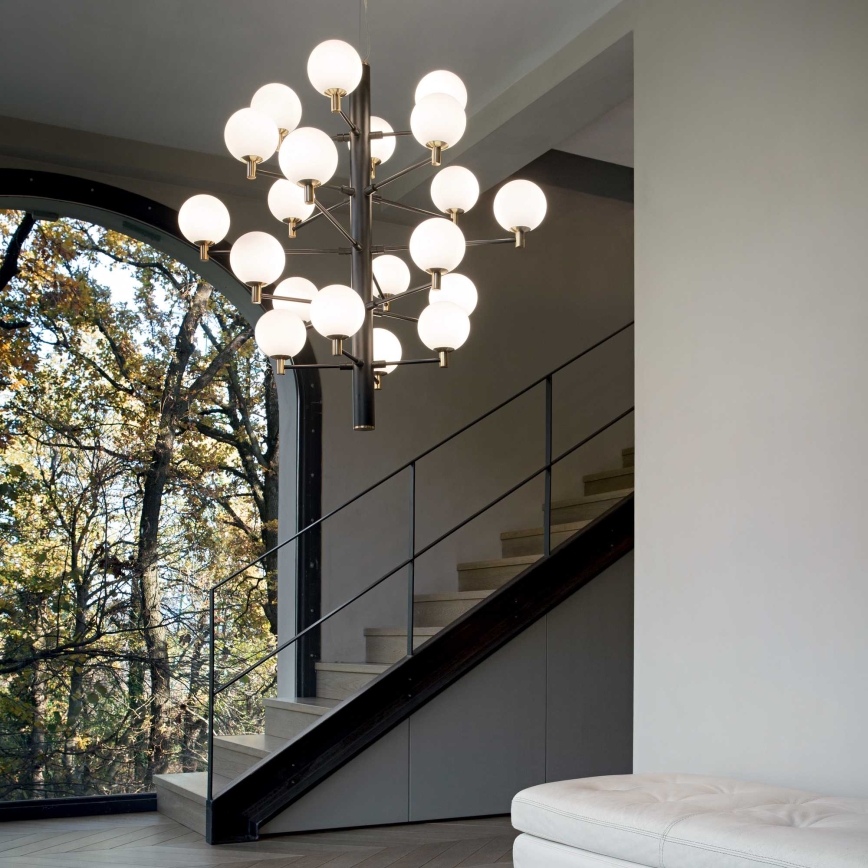 Ideal Lux - LED Luster na lanku COPERNICO 20xG9/3W/230V pr. 86 cm čierna
