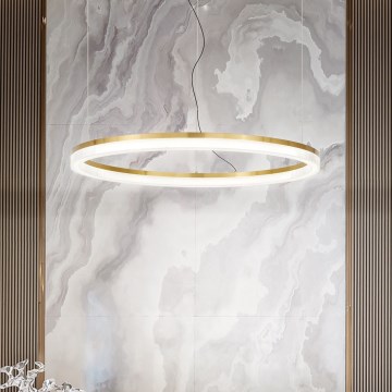 Ideal Lux - LED Luster na lanku CROWN LED/30W/230V 3000K pr. 60 cm CRI 90 mosadz