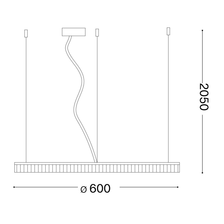 Ideal Lux - LED Luster na lanku CROWN LED/30W/230V 3000K pr. 60 cm CRI 90 mosadz