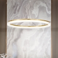 Ideal Lux - LED Luster na lanku CROWN LED/42W/230V 3000K pr. 80 cm CRI 90 mosadz
