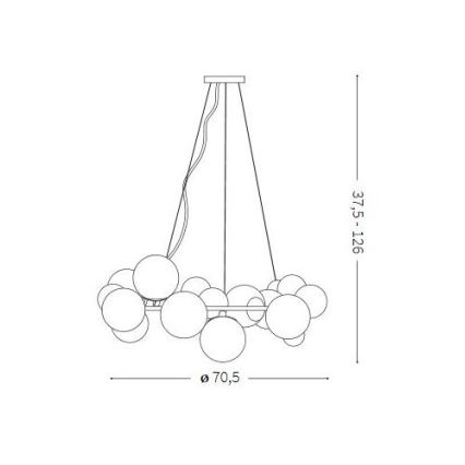 Ideal Lux - LED Luster na lanku DNA 25xG9/3,2W/230V