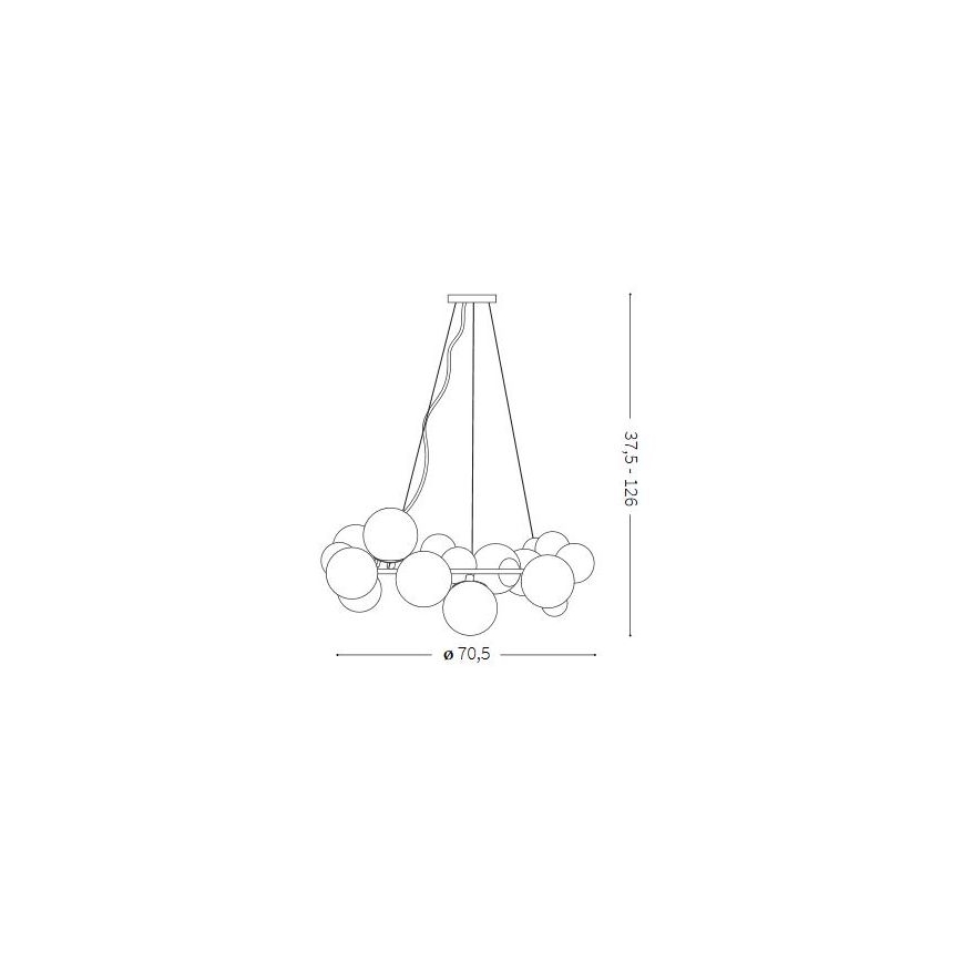 Ideal Lux - LED Luster na lanku DNA 25xG9/3,2W/230V