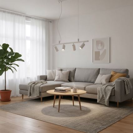 Ideal Lux - LED Luster na lanku DYNAMITE 4xGU10/7W/230V CRI 90 biela