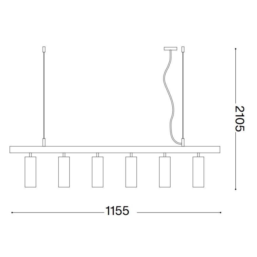 Ideal Lux - LED Luster na lanku DYNAMITE 6xGU10/7W/230V CRI 90 biela