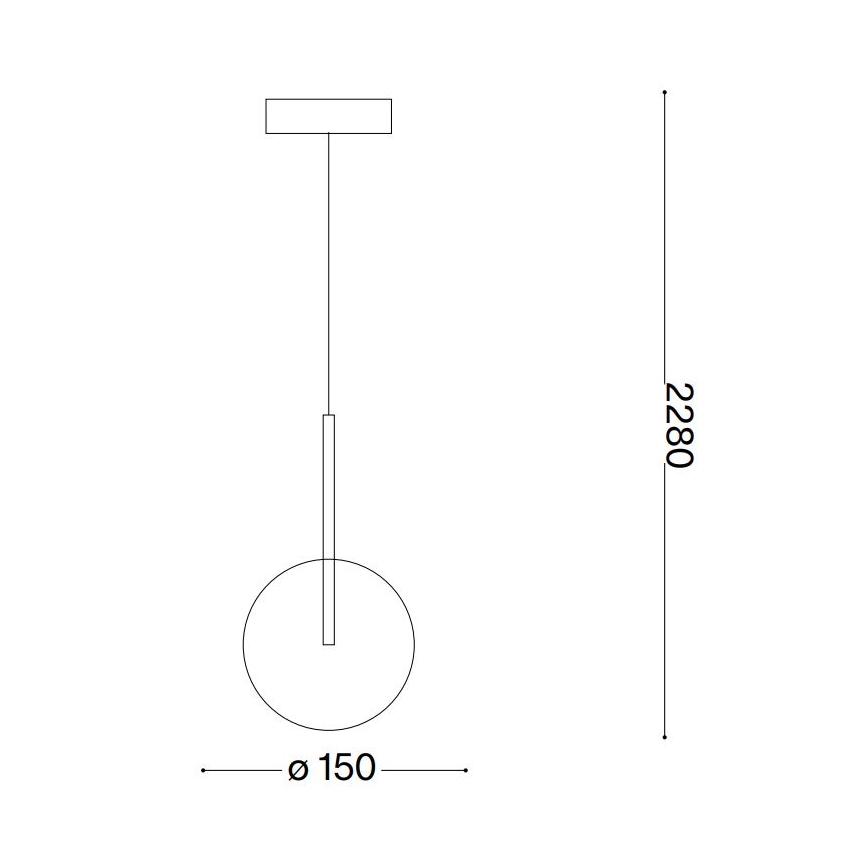 Ideal Lux - LED Luster na lanku EQUINOXE 1xG4/2W/230V pr. 15 cm lesklý chróm/dymová