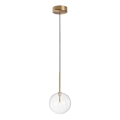 Ideal Lux - LED Luster na lanku EQUINOXE 1xG4/2W/230V pr. 15 cm mosadz/číra
