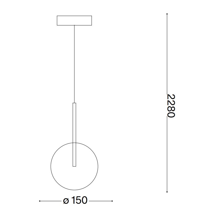 Ideal Lux - LED Luster na lanku EQUINOXE 1xG4/2W/230V pr. 15 cm mosadz/číra