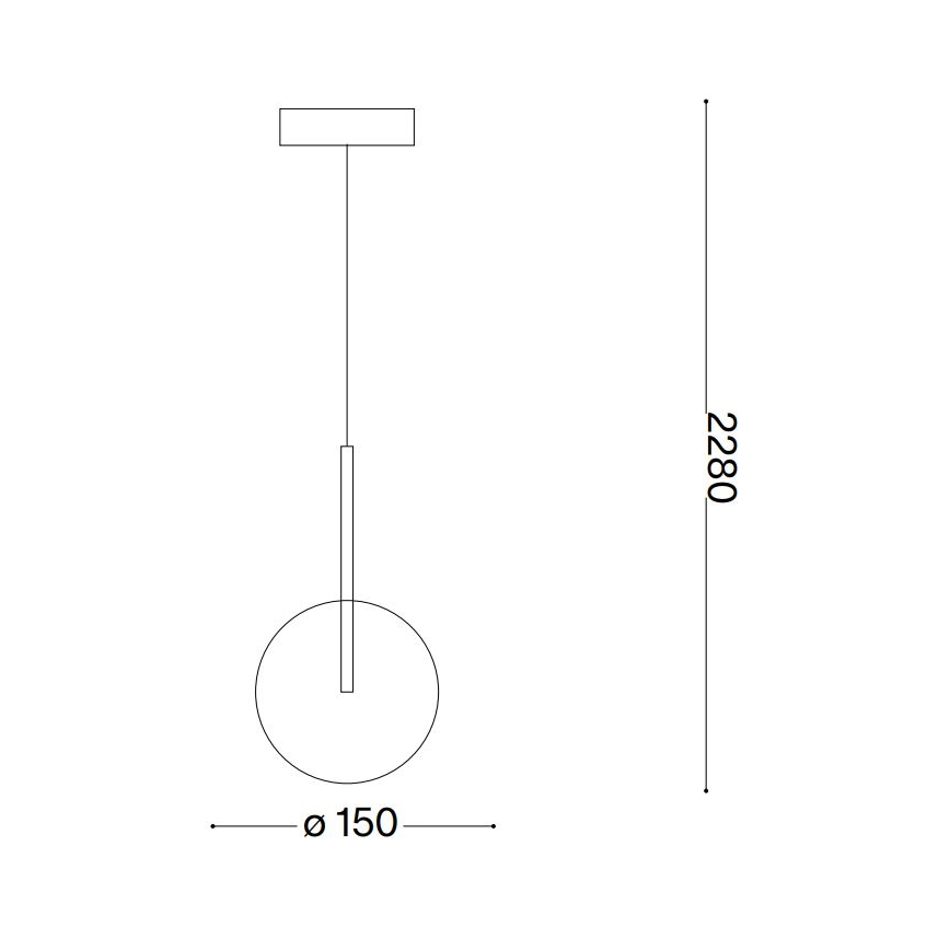Ideal Lux - LED Luster na lanku EQUINOXE 1xG4/2W/230V pr. 15 cm mosadz/číra