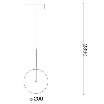 Ideal Lux - LED Luster na lanku EQUINOXE 1xG4/2W/230V pr. 20 cm lesklý chróm/dymová