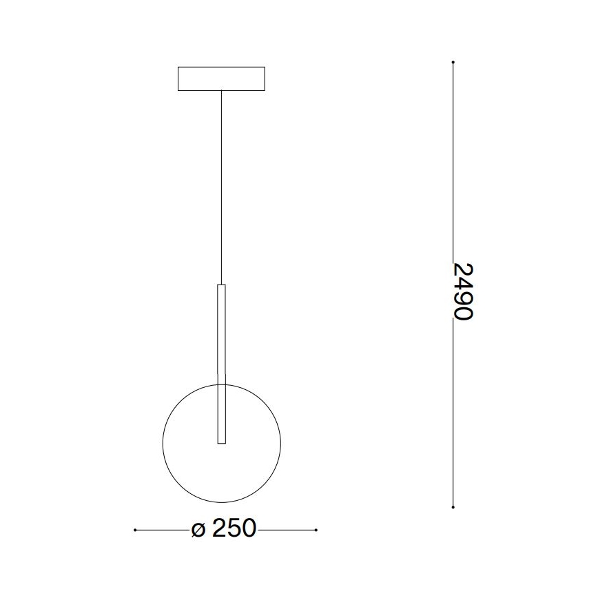 Ideal Lux - LED Luster na lanku EQUINOXE 1xG4/2W/230V pr. 25 cm mosadz/číra
