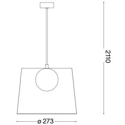 Ideal Lux - LED Luster na lanku FADE 1xG9/3W/230V pr. 27,3 cm meď/dymová