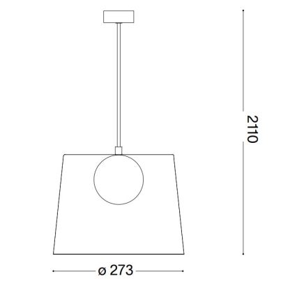 Ideal Lux - LED Luster na lanku FADE 1xG9/3W/230V pr. 27,3 cm zlatá/dymová