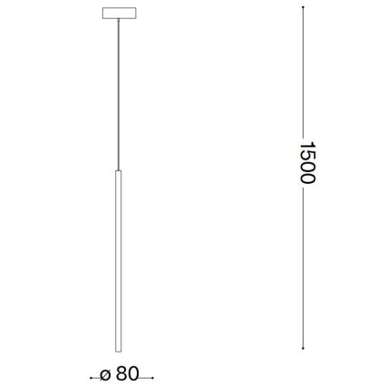 Ideal Lux - LED Luster na lanku FILO LED/3,5W/230V 3000K CRI 90 mosadz