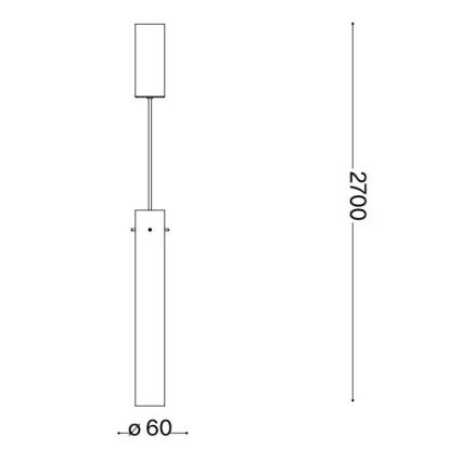 Ideal Lux - LED Luster na lanku FLAM LED/10W/230V pr. 6 cm CRI 90 šedá
