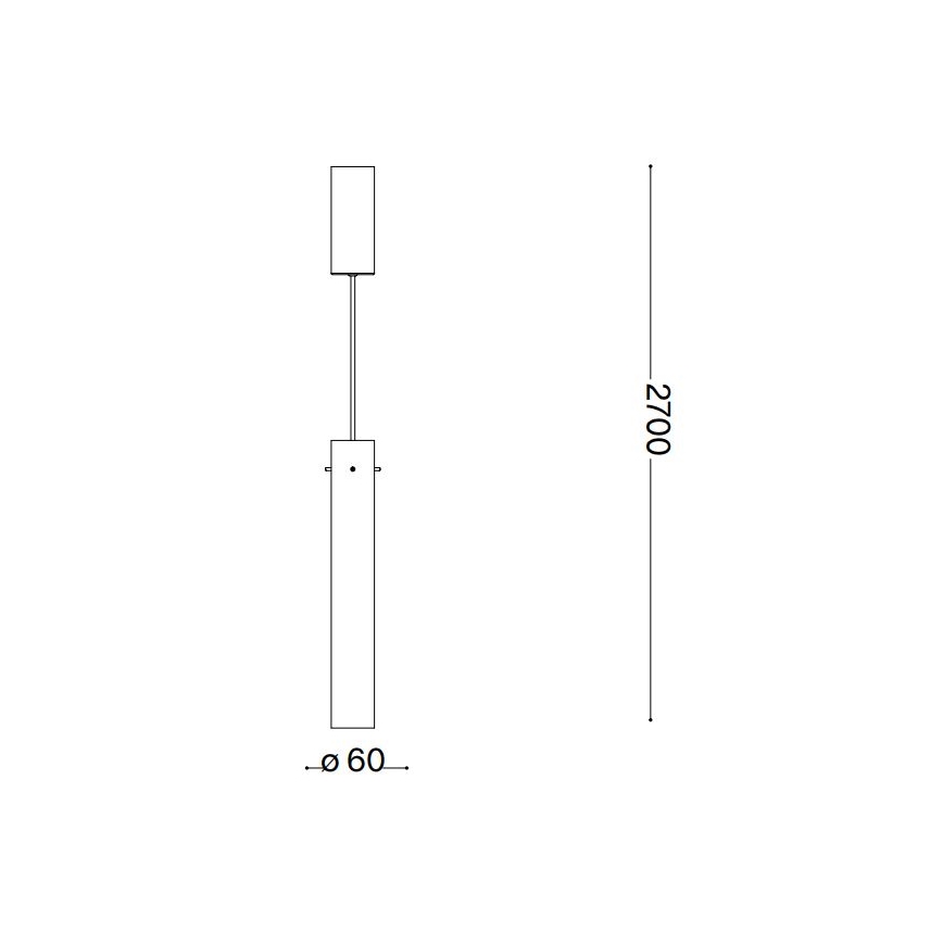 Ideal Lux - LED Luster na lanku FLAM LED/10W/230V pr. 6 cm CRI 90 šedá