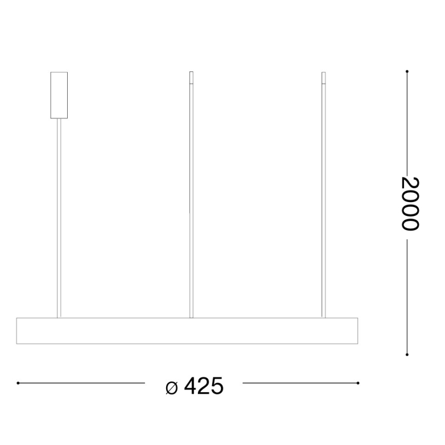 Ideal Lux - LED luster na lanku GEMINI LED/36W/230V 2700K priemer 42,5 cm CRI 90 mosadz