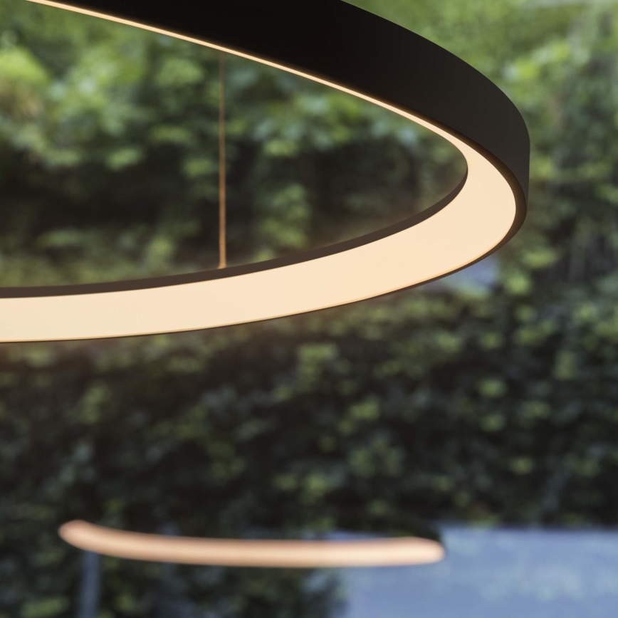 Ideal Lux - LED luster na lanku GEMINI LED/47W/230V 2700K pr. 61 cm CRI 90 čierna