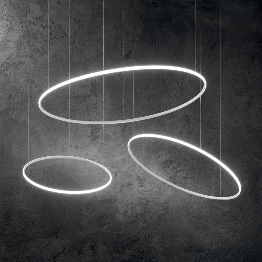 Ideal Lux - LED Luster na lanku HULAHOOP LED/46W/230V 3000K pr. 100 cm CRI 90 biela