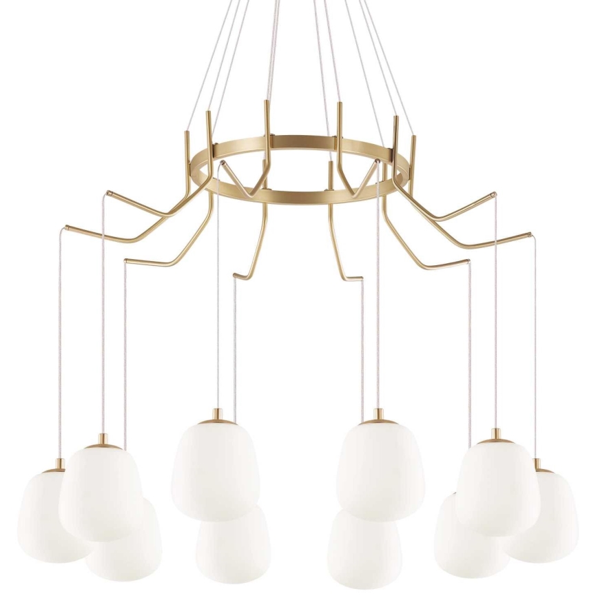 Ideal Lux - LED Luster na lanku KAROUSEL 10xG9/3W/230V pr. 82,5 cm mosadz