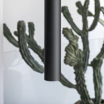 Ideal Lux - LED luster na lanku LOOK 1xGU10/7W/230V CRI 90 pr. 6 cm čierna