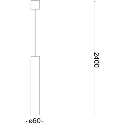 Ideal Lux - LED luster na lanku LOOK 1xGU10/7W/230V CRI 90 pr. 6 cm lesklý chróm