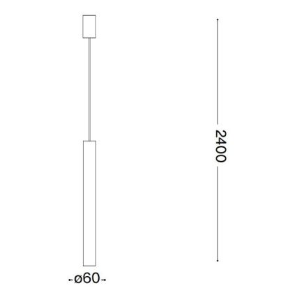 Ideal Lux - LED luster na lanku LOOK 1xGU10/7W/230V CRI 90 priemer 6 cm biela