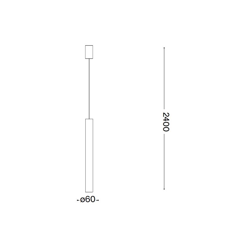 Ideal Lux - LED luster na lanku LOOK 1xGU10/7W/230V CRI 90 priemer 6 cm biela