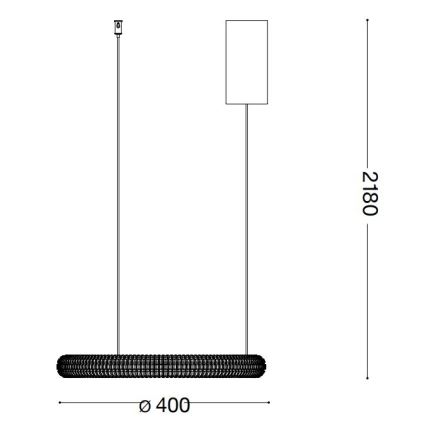 Ideal Lux - LED Luster na lanku MIRACLE LED/25W/230V pr. 40 cm CRI 90 matný chróm