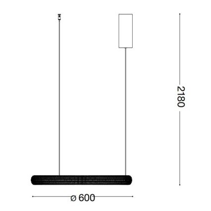 Ideal Lux - LED Luster na lanku MIRACLE LED/37W/230V pr. 60 cm CRI 90 matný chróm