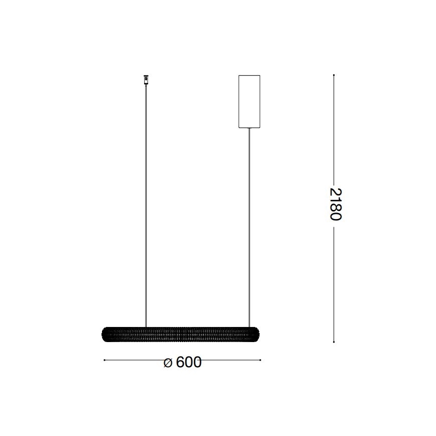 Ideal Lux - LED Luster na lanku MIRACLE LED/37W/230V pr. 60 cm CRI 90 matný chróm