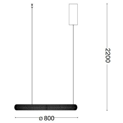 Ideal Lux - LED Luster na lanku MIRACLE LED/45W/230V pr. 80 cm CRI 90 matný chróm