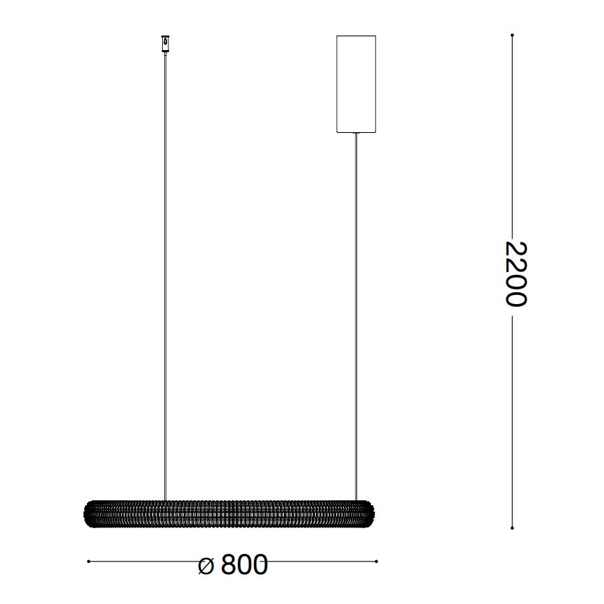 Ideal Lux - LED Luster na lanku MIRACLE LED/45W/230V pr. 80 cm CRI 90 matný chróm