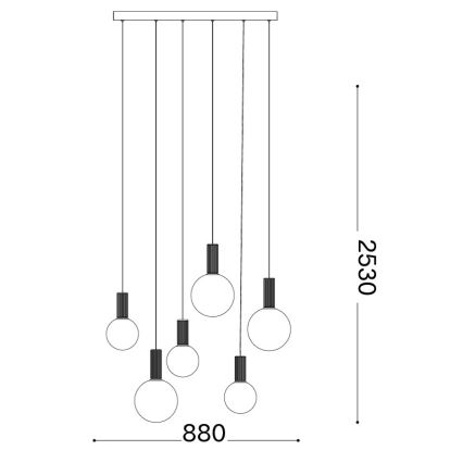 Ideal Lux - LED luster na lanku ODEON LED/39W/230V CRI 90 béžová/biela