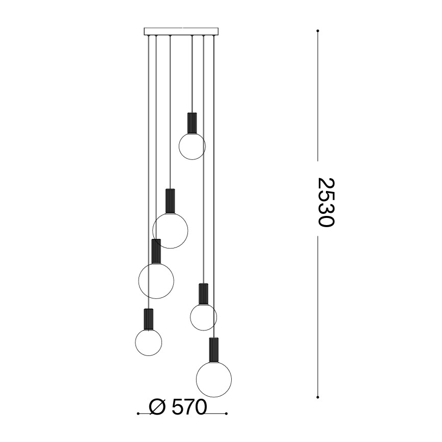 Ideal Lux - LED luster na lanku ODEON LED/39W/230V CRI 90 pr. 57 cm béžová/biela